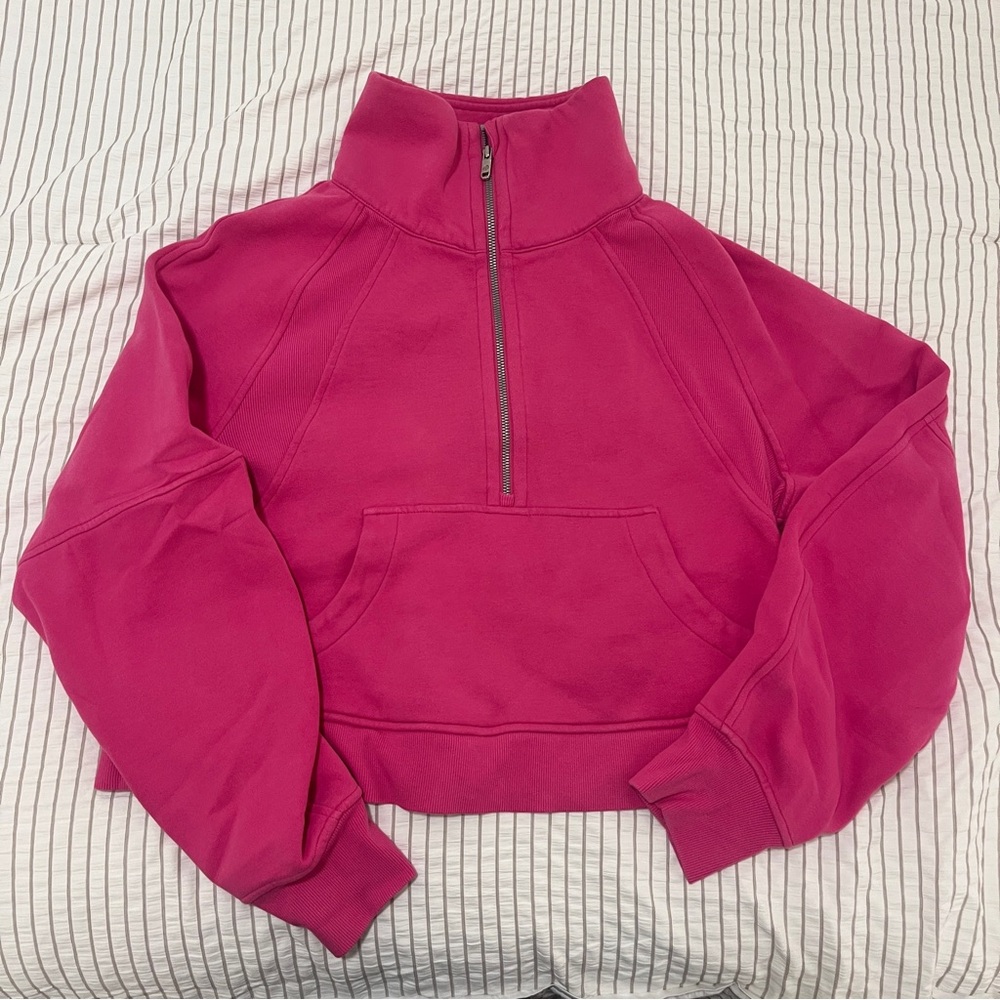 Lululemon Oversized Funnel Neck Half Zip - Sonic Pink